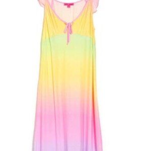 Betsey Johnson Rainbow Rays Maxi Dress L